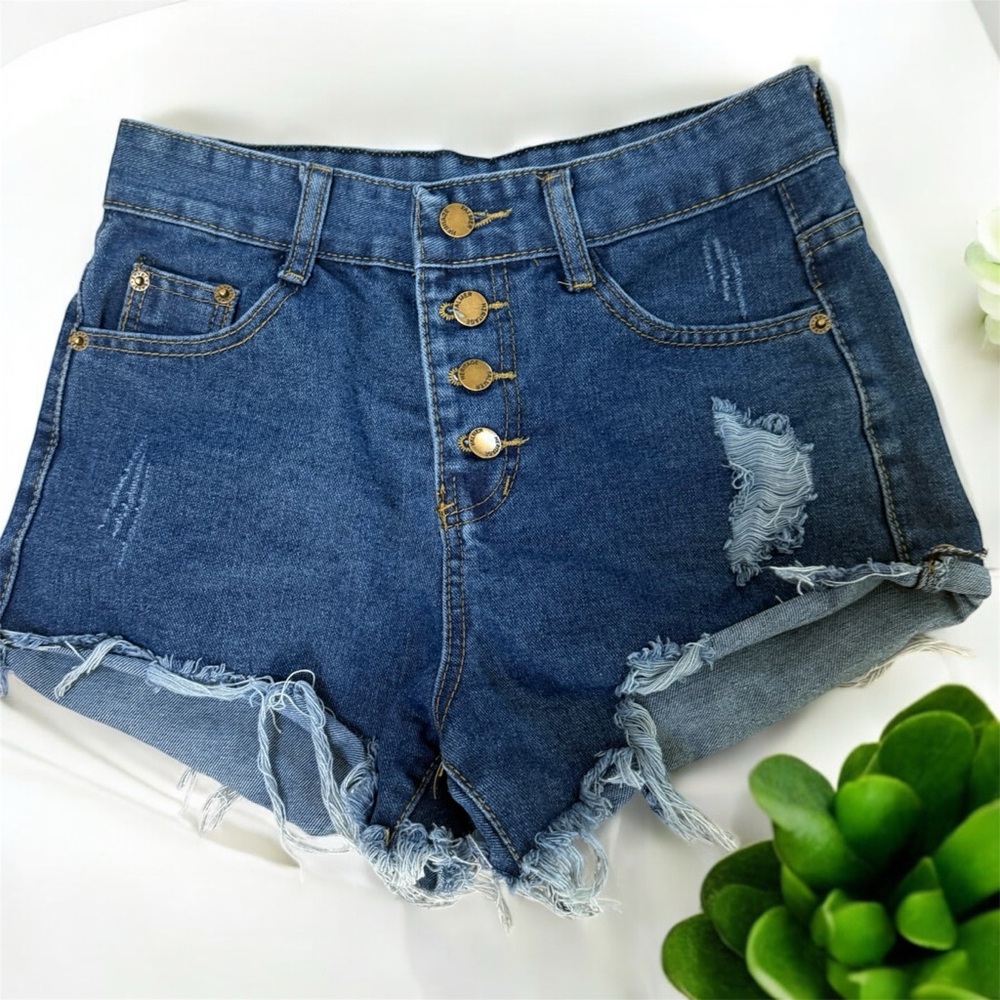 Falmer Heritage Button Fly Denim Shorts Size Medium